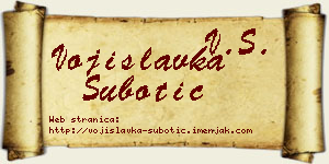 Vojislavka Subotić vizit kartica